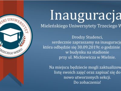 Inauguracja Uniwersytetu Trzeciego Wieku